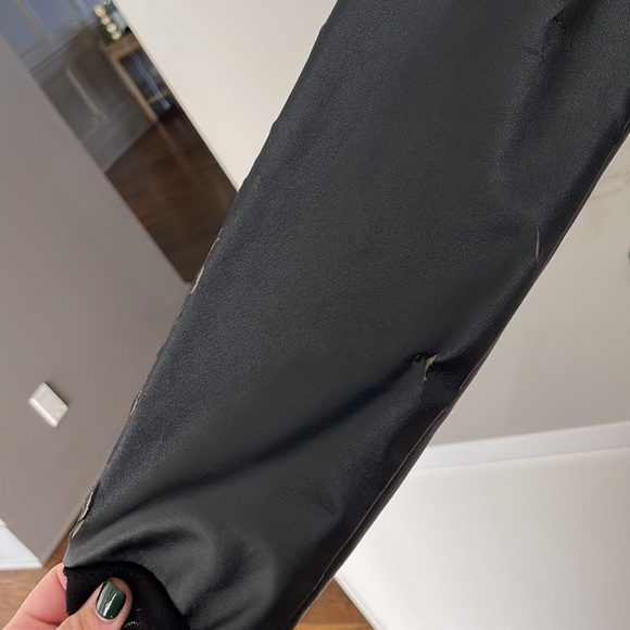 💕HP💕Generation Love Bobo Italian Faux Leather Sleeve Sweatshirt in black - Picture 9 of 14